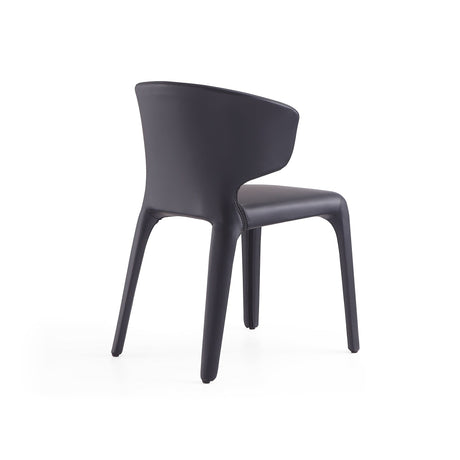 Conrad Leather Dining Chair in Black (set of 2) by Manhattan Comfort at Eve Furniture