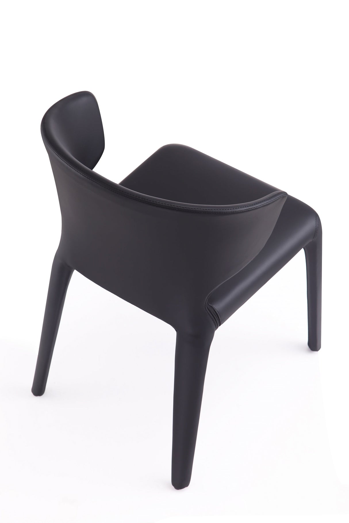 Conrad Leather Dining Chair in Black (set of 2) by Manhattan Comfort at Eve Furniture
