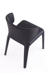 Conrad Leather Dining Chair in Black (set of 2) by Manhattan Comfort at Eve Furniture