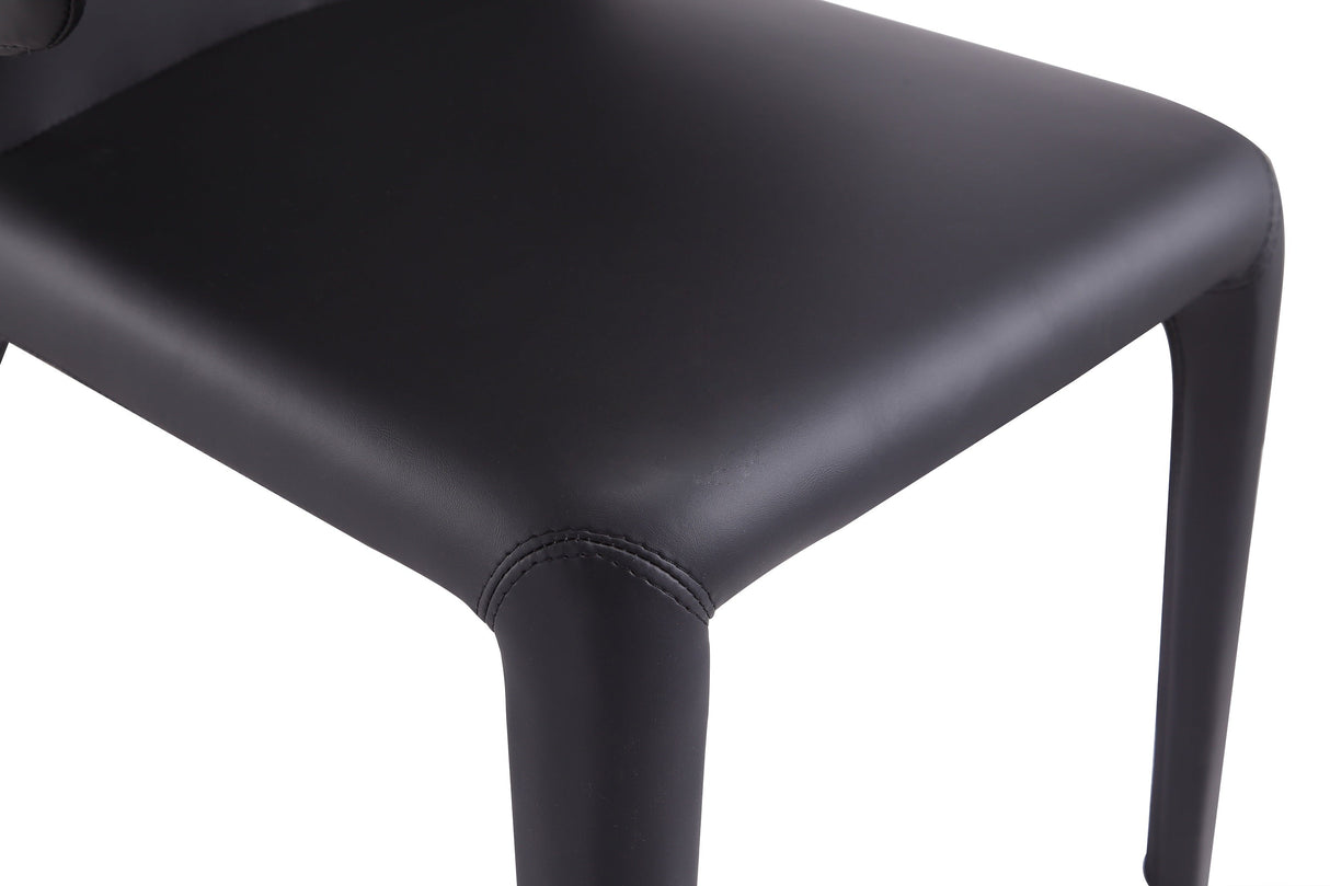 Conrad Leather Dining Chair in Black (set of 2) by Manhattan Comfort at Eve Furniture