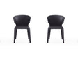 Conrad Leather Dining Chair in Black (set of 2) by Manhattan Comfort at Eve Furniture