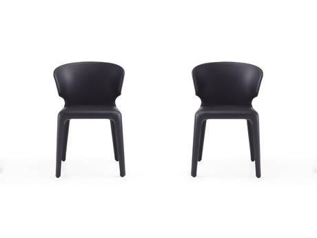 Conrad Leather Dining Chair in Black (set of 2) by Manhattan Comfort at Eve Furniture