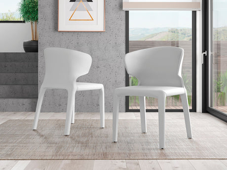 Conrad Leather Dining Chair in Cream (set of 2) by Manhattan Comfort at Eve Furniture