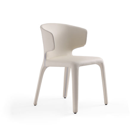 Conrad Leather Dining Chair in Cream (set of 2) by Manhattan Comfort at Eve Furniture