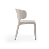 Conrad Leather Dining Chair in Cream (set of 2) by Manhattan Comfort at Eve Furniture