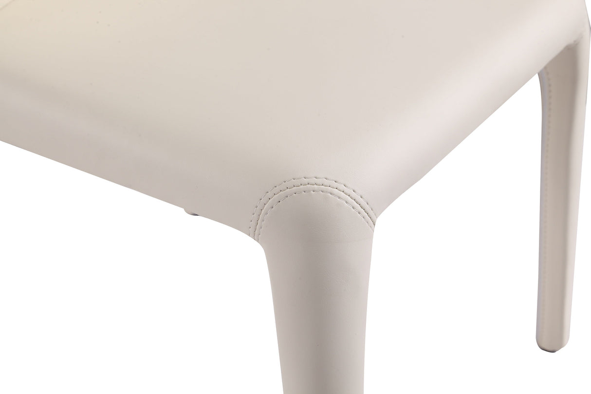 Conrad Leather Dining Chair in Cream (set of 2) by Manhattan Comfort at Eve Furniture