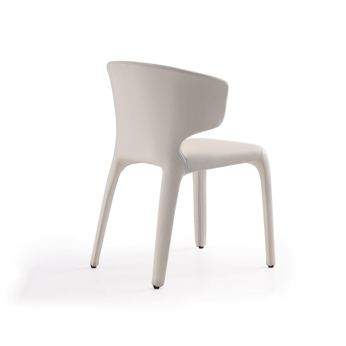 Conrad Leather Dining Chair in Cream (set of 2) by Manhattan Comfort at Eve Furniture