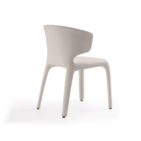 Conrad Leather Dining Chair in Cream (set of 2) by Manhattan Comfort at Eve Furniture