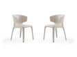 Conrad Leather Dining Chair in Cream (set of 2) by Manhattan Comfort at Eve Furniture
