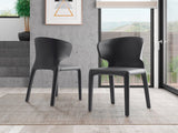 Conrad Leather Dining Chair in Grey (set of 2) by Manhattan Comfort at Eve Furniture