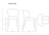 Conrad Leather Dining Chair in Grey (set of 2) by Manhattan Comfort at Eve Furniture