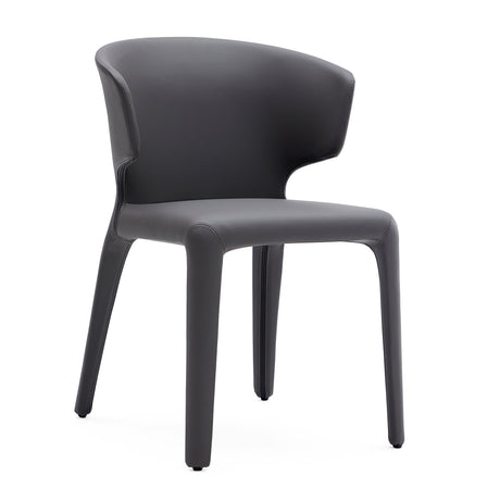 Conrad Leather Dining Chair in Grey (set of 2) by Manhattan Comfort at Eve Furniture