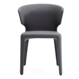 Conrad Leather Dining Chair in Grey (set of 2) by Manhattan Comfort at Eve Furniture