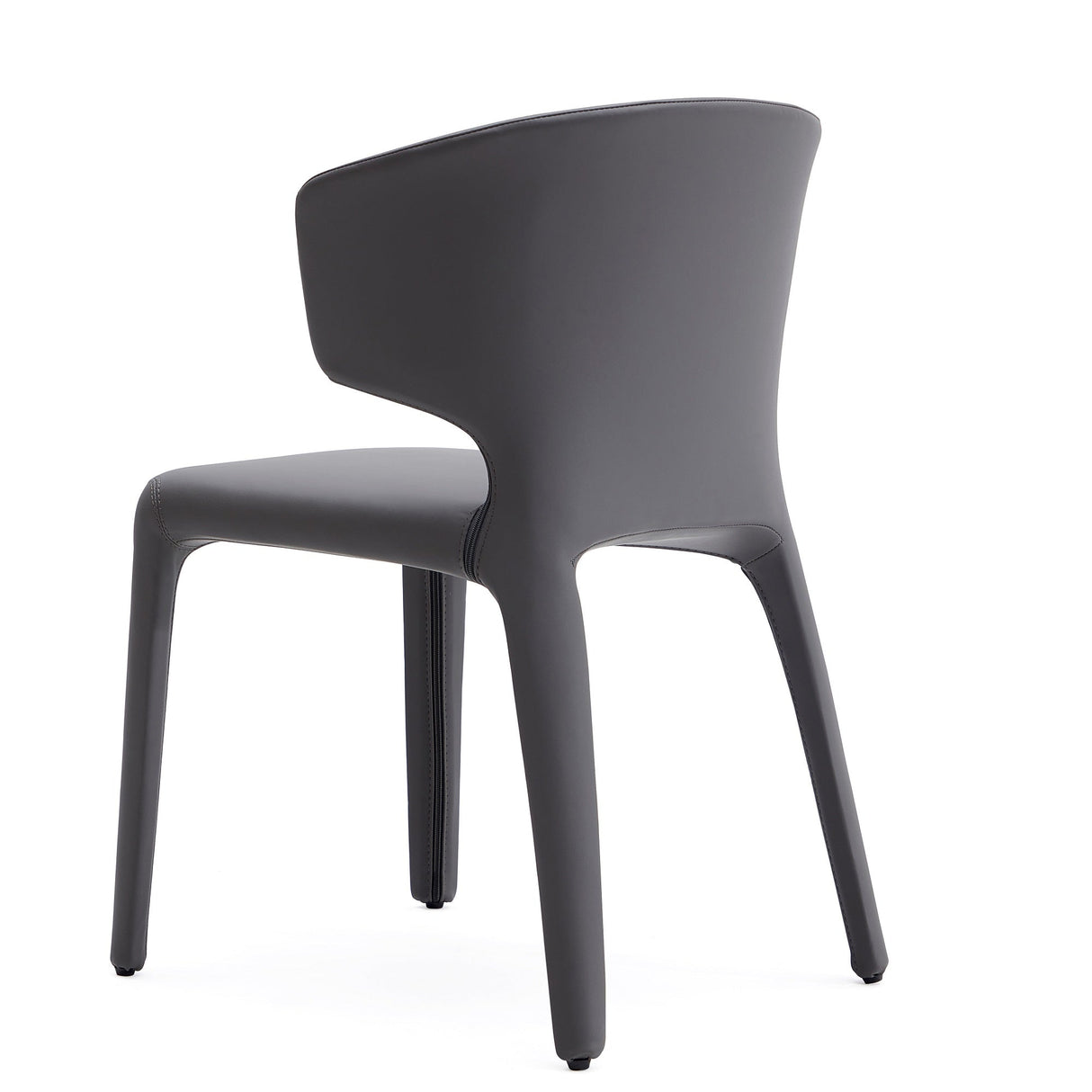 Conrad Leather Dining Chair in Grey (set of 2) by Manhattan Comfort at Eve Furniture