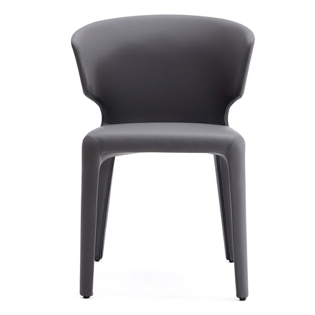 Conrad Leather Dining Chair in Grey (set of 2) by Manhattan Comfort at Eve Furniture