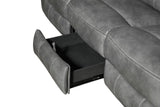 Conrad Upholstered Motion Sofa Cool Gray