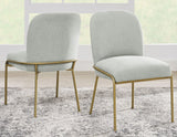 Conrad Upholstered Side Chair with Gold Leg