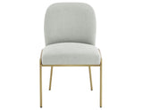 Conrad Upholstered Side Chair with Gold Leg