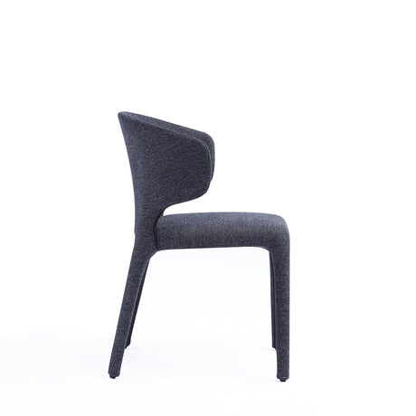 Conrad Woven Tweed Dining Chair in Black (set of 2) by Manhattan Comfort at Eve Furniture