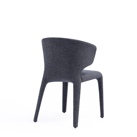 Conrad Woven Tweed Dining Chair in Black (set of 2) by Manhattan Comfort at Eve Furniture