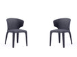 Conrad Woven Tweed Dining Chair in Black (set of 2) by Manhattan Comfort at Eve Furniture