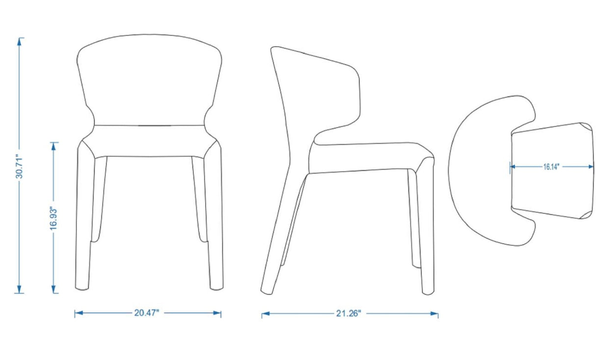 Conrad Woven Tweed Dining Chair in Black (set of 4) by Manhattan Comfort at Eve Furniture