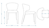 Conrad Woven Tweed Dining Chair in Black (set of 4) by Manhattan Comfort at Eve Furniture
