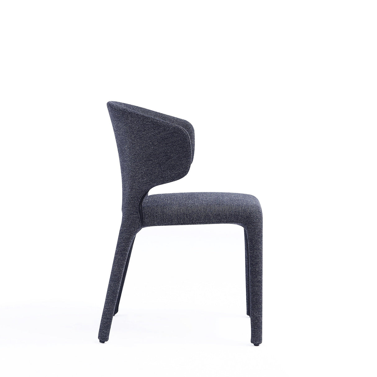 Conrad Woven Tweed Dining Chair in Black (set of 4) by Manhattan Comfort at Eve Furniture