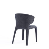 Conrad Woven Tweed Dining Chair in Black (set of 4) by Manhattan Comfort at Eve Furniture