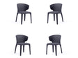 Conrad Woven Tweed Dining Chair in Black (set of 4) by Manhattan Comfort at Eve Furniture