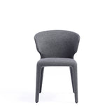 Conrad Woven Tweed Dining Chair in Grey (set of 2) by Manhattan Comfort at Eve Furniture