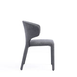 Conrad Woven Tweed Dining Chair in Grey (set of 2) by Manhattan Comfort at Eve Furniture