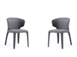 Conrad Woven Tweed Dining Chair in Grey (set of 2) by Manhattan Comfort at Eve Furniture