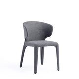Conrad Woven Tweed Dining Chair in Grey (set of 4) by Manhattan Comfort at Eve Furniture
