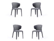 Conrad Woven Tweed Dining Chair in Grey (set of 4) by Manhattan Comfort at Eve Furniture