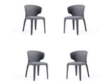 Conrad Woven Tweed Dining Chair in Grey (set of 4) by Manhattan Comfort at Eve Furniture