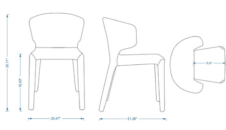 Conrad Woven Tweed Dining Chair in Wheat (set of 4) by Manhattan Comfort at Eve Furniture