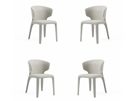 Conrad Woven Tweed Dining Chair in Wheat (set of 4) by Manhattan Comfort at Eve Furniture