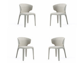 Conrad Woven Tweed Dining Chair in Wheat (set of 4) by Manhattan Comfort at Eve Furniture