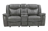 Conrad Gray Upholstered Motion Loveseat Cool by Coaster at Eve Furniture