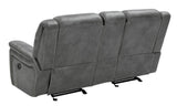 Conrad Gray Upholstered Motion Loveseat Cool by Coaster at Eve Furniture