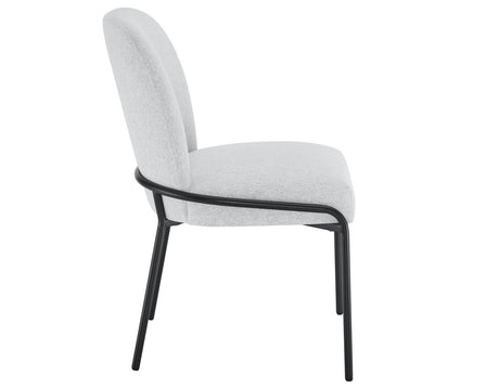 Conrad Upholstered Side Chair with Black Leg by Steve Silver at Eve Furniture