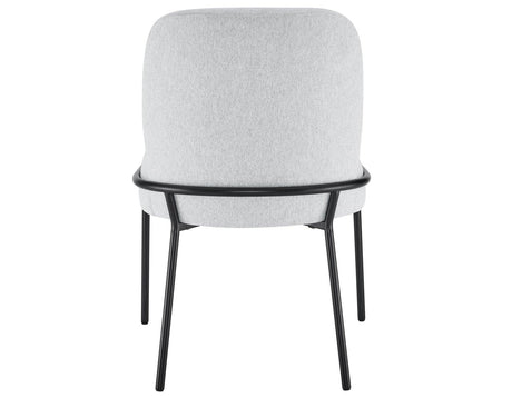 Conrad Upholstered Side Chair with Black Leg by Steve Silver at Eve Furniture