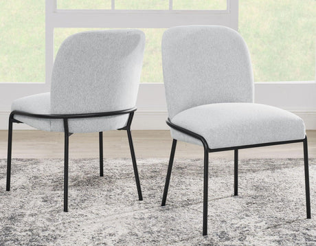 Conrad Upholstered Side Chair with Black Leg by Steve Silver at Eve Furniture