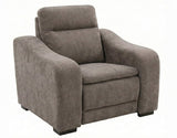 Conroe Gray Dual-Power Recliner by Steve Silver at Eve Furniture