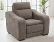 Conroe Gray Dual-Power Recliner by Steve Silver at Eve Furniture