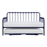 Constance Navy Blue Daybed With Lift-Up Trundle by Homelegance at Eve Furniture