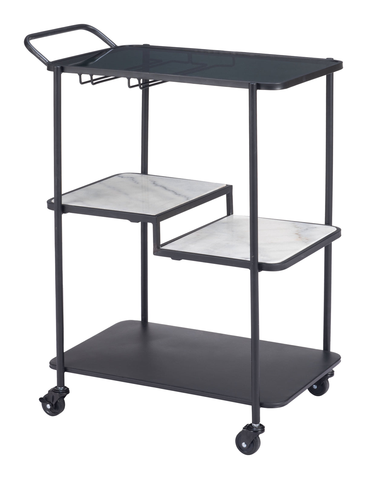 Constanza Black Bar Cart by Zuomod at Eve Furniture