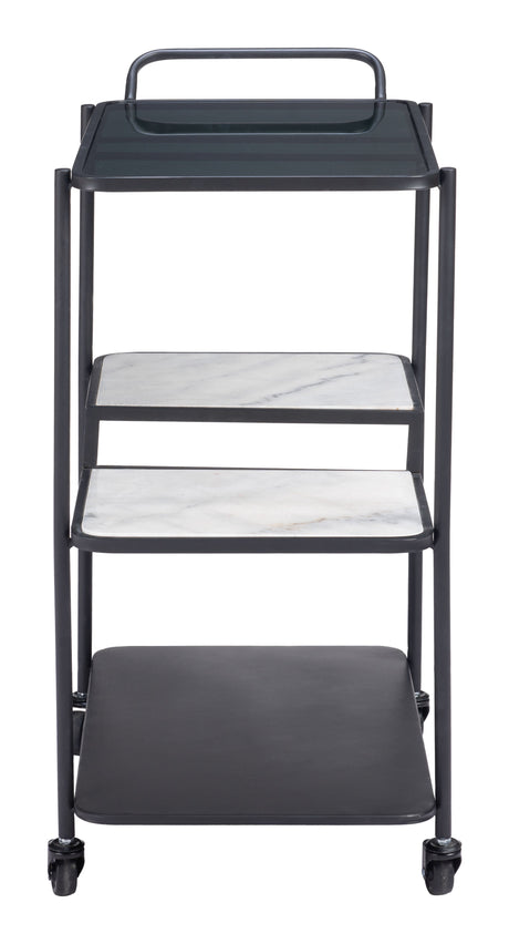 Constanza Black Bar Cart by Zuomod at Eve Furniture