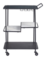 Constanza Black Bar Cart by Zuomod at Eve Furniture